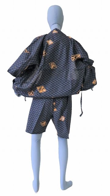 Men’s Jinbei “Hishimoji” – Lightweight Cotton – Made in Kyoto Japan