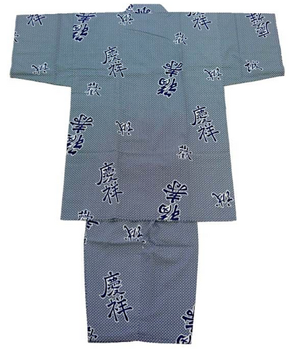 Keisho Jinbei for Boys – Navy White – Made in Japan