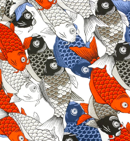 Men’s Koi & Daruma Haori Jacket Cotton - Made in Japan