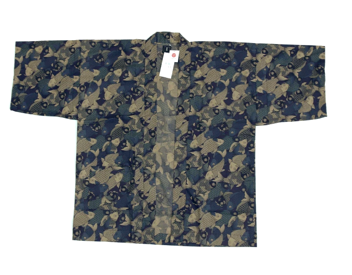 Men’s Koi & Daruma Haori Jacket Cotton - Made in Japan