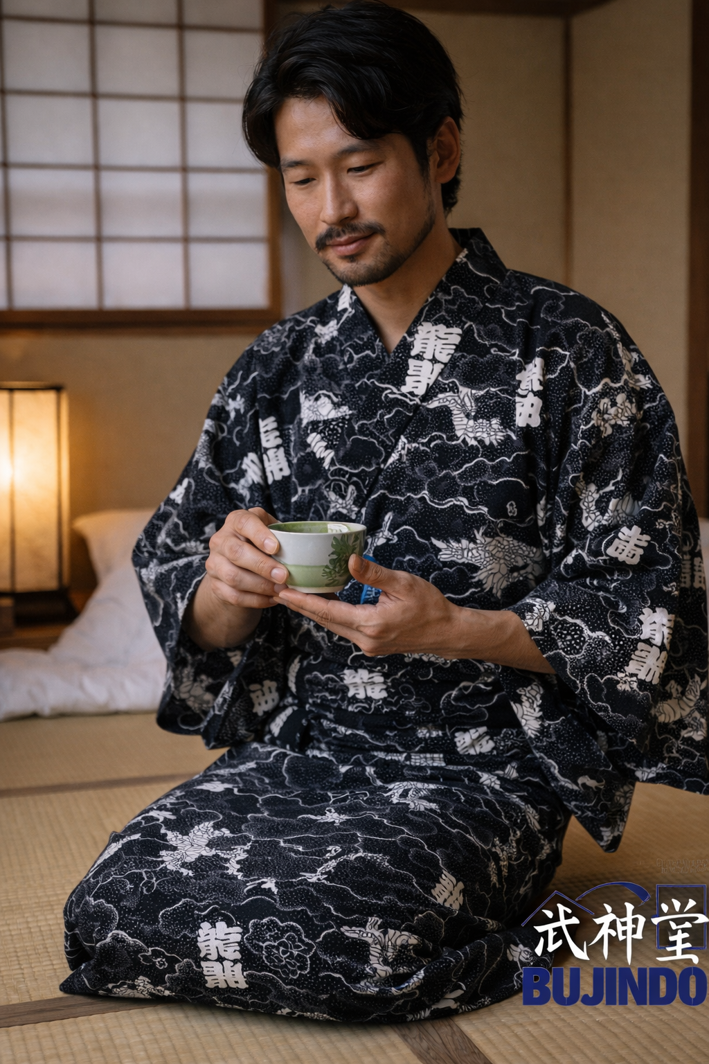 Men’s Ryujin Yukata  Dragon Japanese Cotton Yukata - Made in Japan