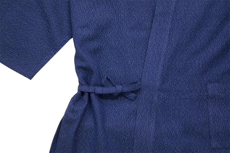 Men’s Samue Stripe Ori Navy blue Durable Cotton Made in Kurume Japan BujindoShop