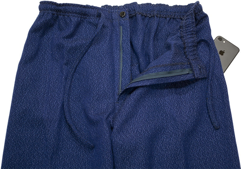 Men’s Samue Stripe Ori Navy blue Durable Cotton Made in Kurume Japan BujindoShop