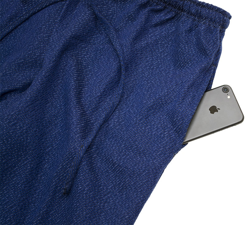Men’s Samue Stripe Ori Navy blue Durable Cotton Made in Kurume Japan BujindoShop