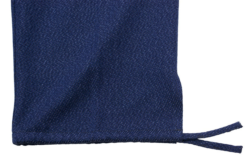 Men’s Samue Stripe Ori Navy blue Durable Cotton Made in Kurume Japan BujindoShop