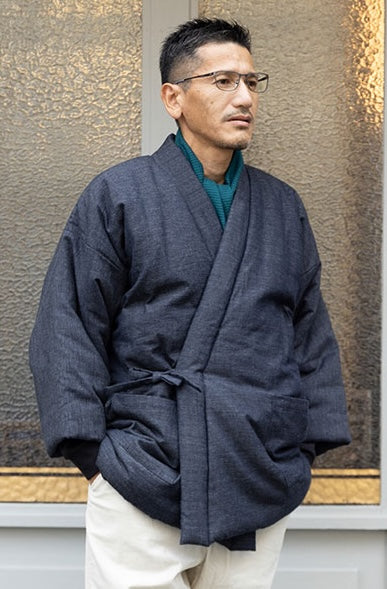 Men's Traditional Quilted Winter  Hanten – Made in Japan
