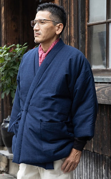 Men's Traditional Quilted Winter  Hanten – Made in Japan