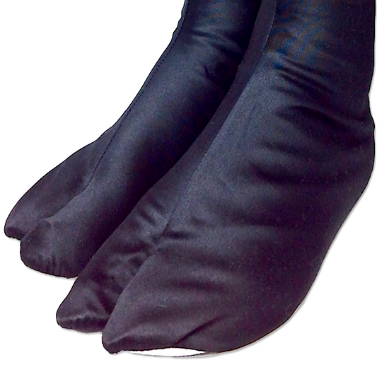 Ninja Tabi Black Satin Cotton Shusu 4 Kohaze #19
