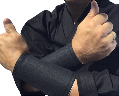 Ninjutsu Tekkou Orizashi Black Cotton Arm Guard Magic Tape (5 or 7 Kohaze)