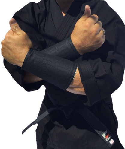 Ninjutsu Tekkou Orizashi Black Cotton Arm Guard Magic Tape (5 or 7 Kohaze)