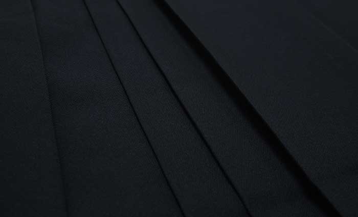 Premium Iaido Hakama Black Polyester - Tozando - Size 25
