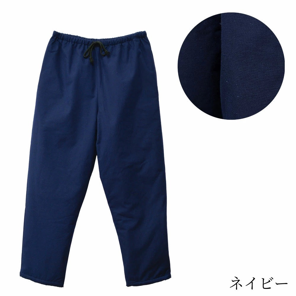 Quilted Kurume Tsumugi Pants – Traditional Japanese Winter Wear Made in Japan