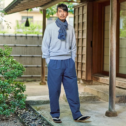 Quilted Kurume Tsumugi Pants – Traditional Japanese Winter Wear Made in Japan