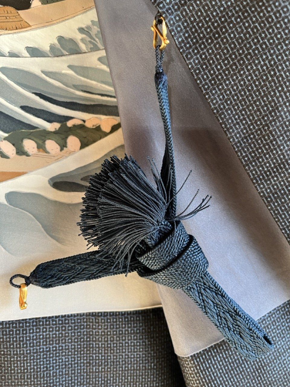 Rare Haori for Men – Nami Hokusai | Authentic Japanese Silk Tsumugi Haori