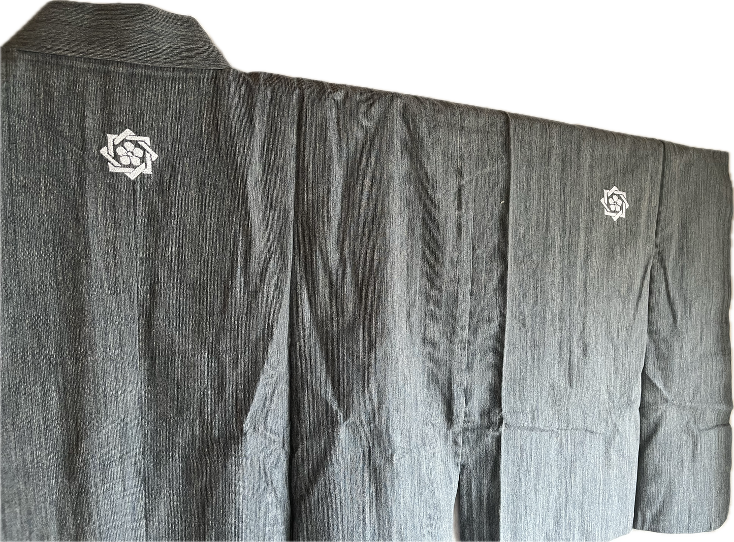 Traditional Samurai Hangi Jacket Ryoma Sakamoto Cotton Gray Size 2L HandMade in Japan