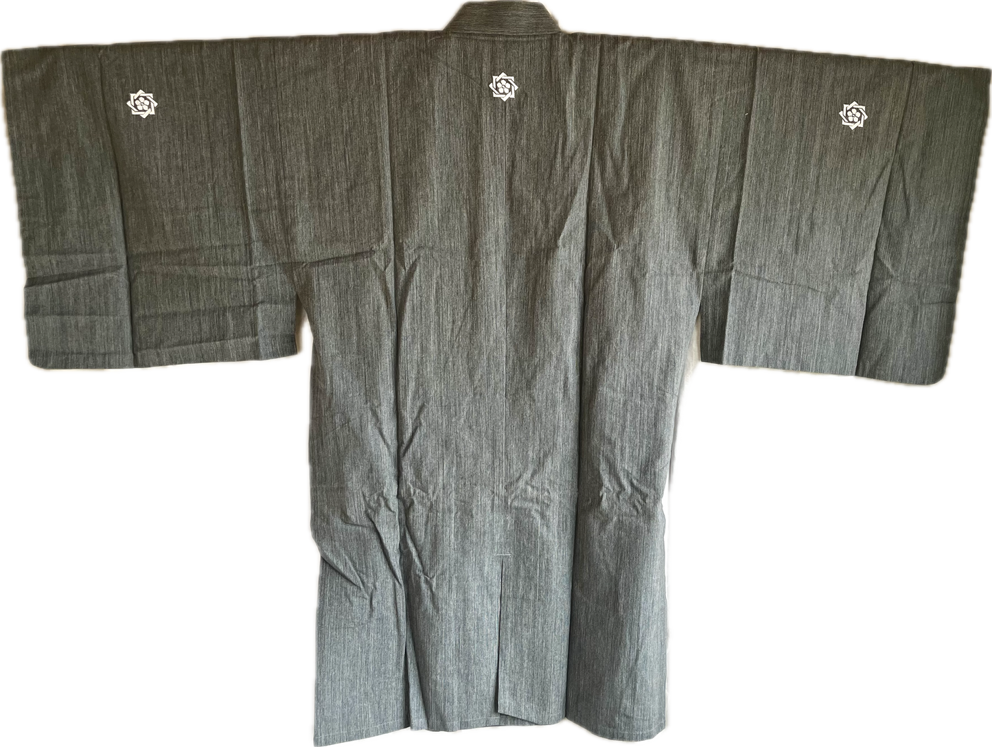 Traditional Samurai Hangi Jacket Ryoma Sakamoto Cotton Gray Size 2L HandMade in Japan