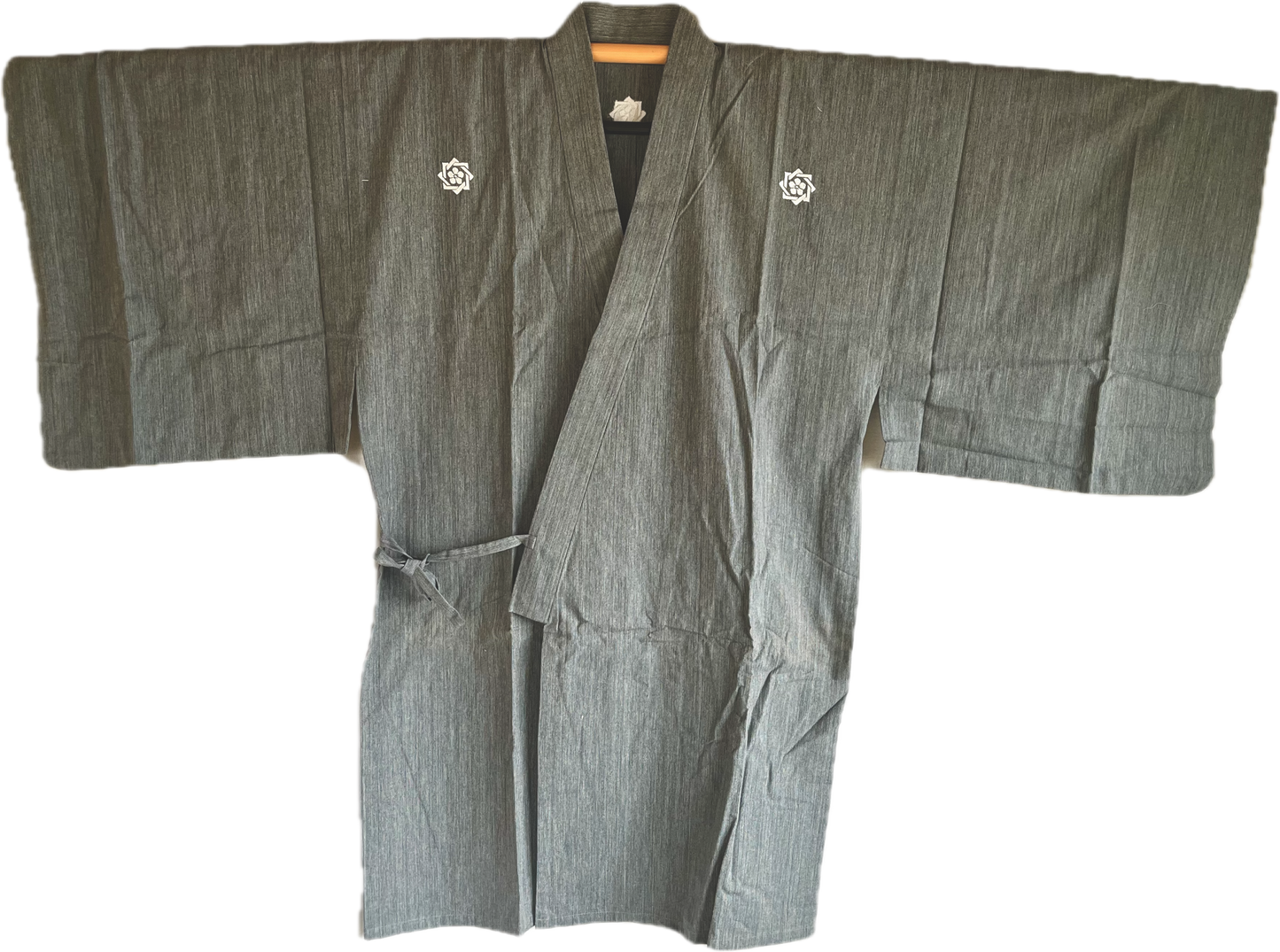 Traditional Samurai Hangi Jacket Ryoma Sakamoto Cotton Gray Size 2L HandMade in Japan