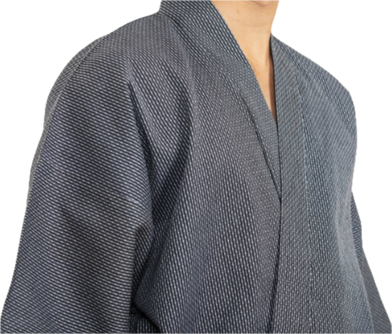 Sashiko Samue Cotton Superior – Navy / Brown / Gray – Made in Japan