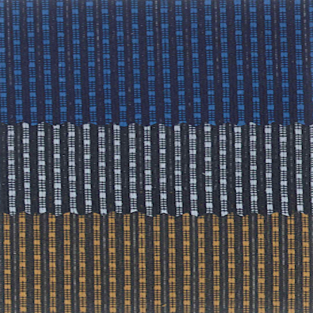 Sashiko Samue Cotton Superior – Navy / Brown / Gray – Made in Japan