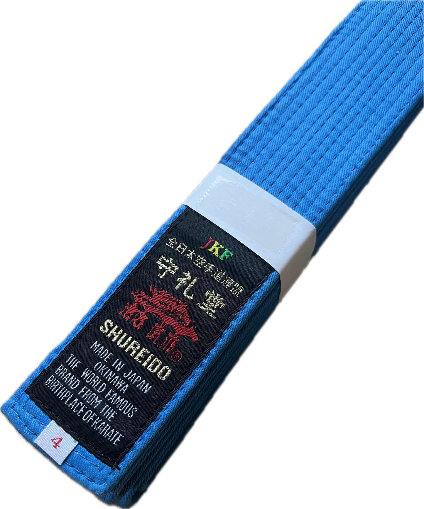 Shureido Blue Karate Belt - Kumite JKF Size 4 (270 cm)