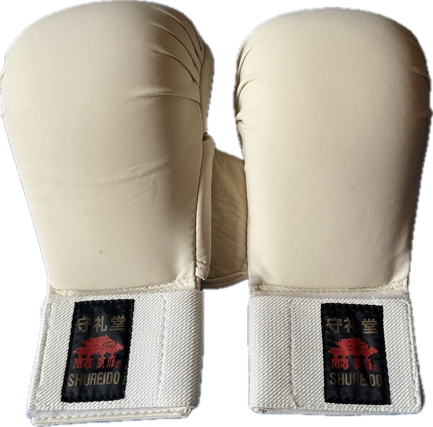 Shureido Karate Practice Fist Protectors White Synthetic leather Size M