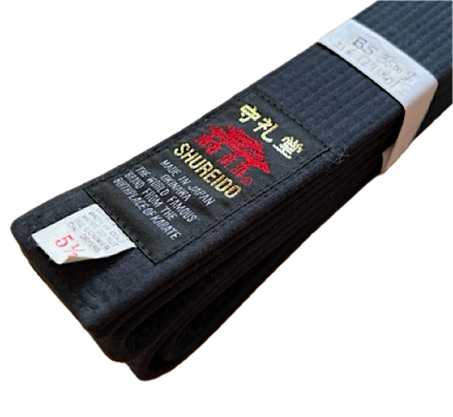Shureido Black Belt Cotton Medium BS Size 5.5 (300cm) Shureido