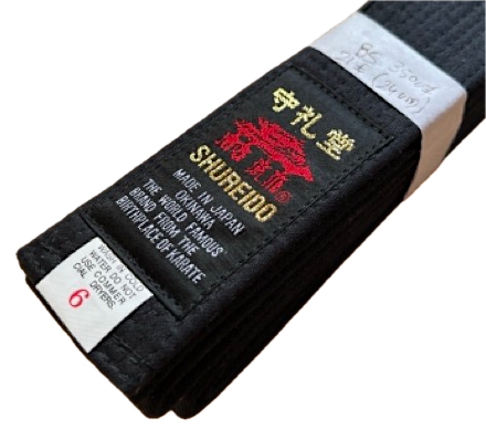 Shureido Black Belt Cotton Medium BS Size 6 (310cm) Shureido
