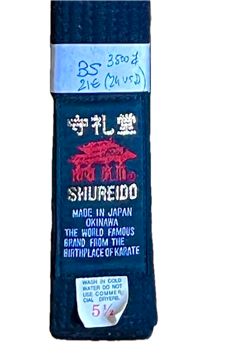 Shureido Black Belt Cotton Medium BS Size 5.5 (300cm) Shureido