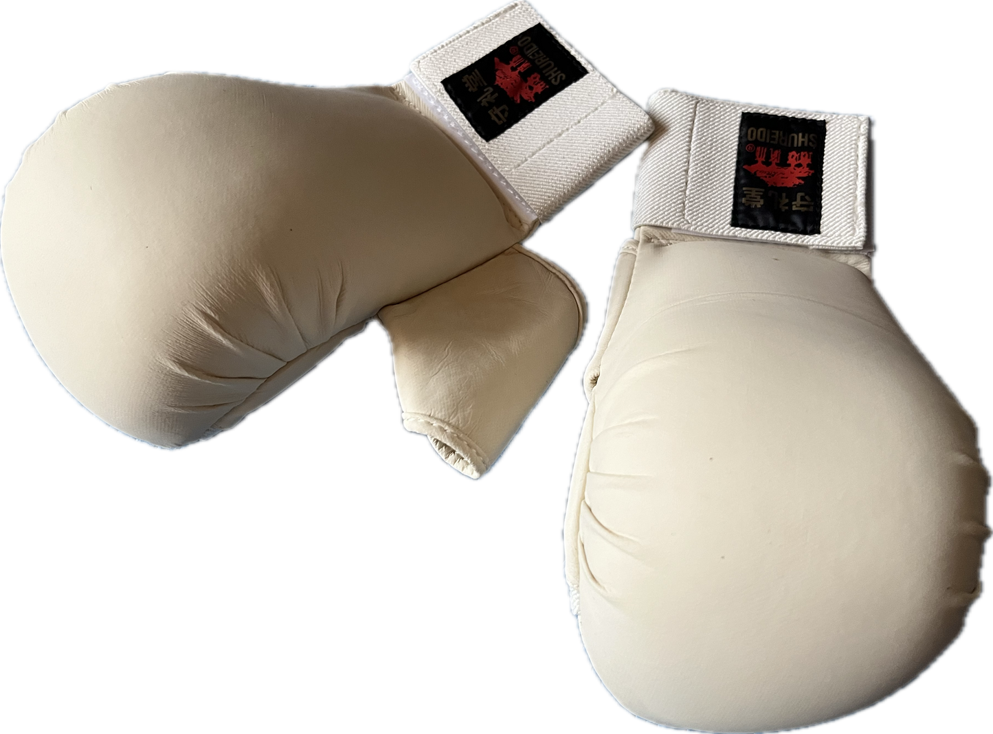 Shureido Karate Practice Fist Protectors White Synthetic leather Size M