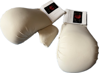 Shureido Karate Practice Fist Protectors White Synthetic leather Size M