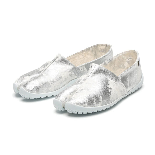 TabiRela® Shirogane Silver Tabi Shoes Made in Kurashiki, Japan