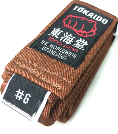 Tokaido Brown Karate Belt BLB Size 6 (295cm)