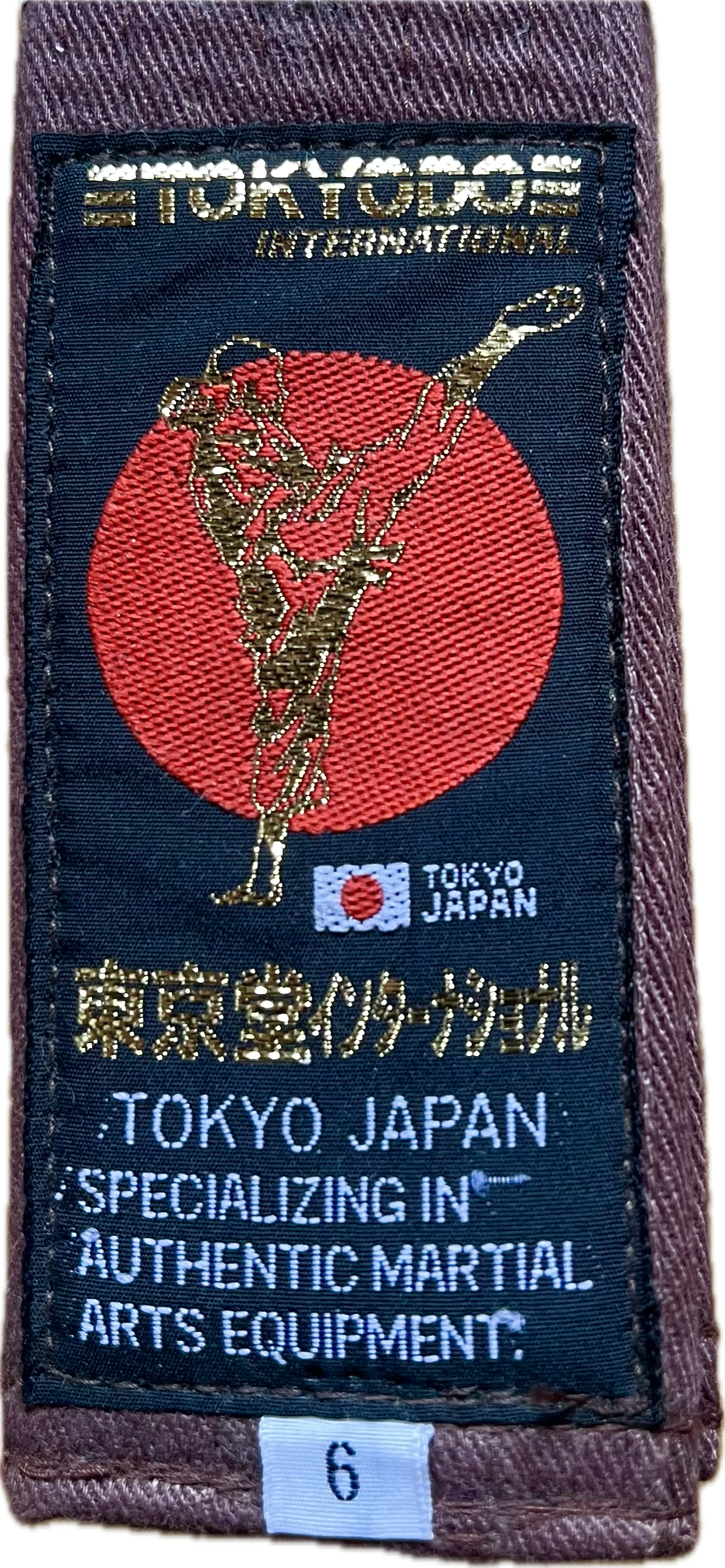 Tokyodo Brown Karate Belt Standart Size 6 (310cm)