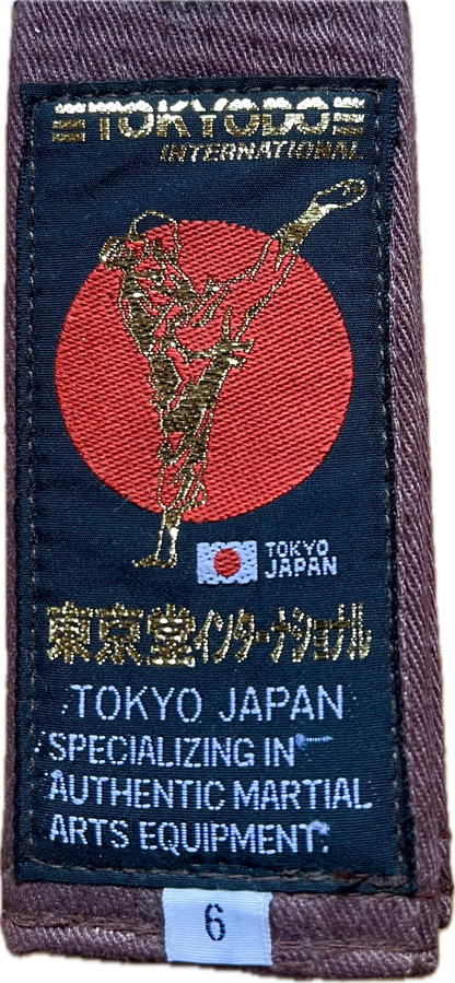 Tokyodo Brown Karate Belt Standart Size 6 (310cm)
