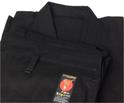 Tokyodo KB-11 Black Cotton Uniform, Medium-Weight,(Size 5, 180cm) Tokyodo