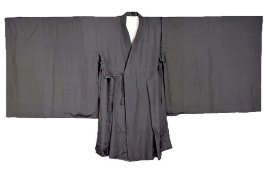 Traditional Black Silk Koromo – Zen Buddhist Monk Robe | Kyoto Antique Japan
