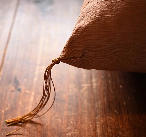 Traditional Japanese Brown Zabuton Meditation Mat 55×59 cm – Made in Japan