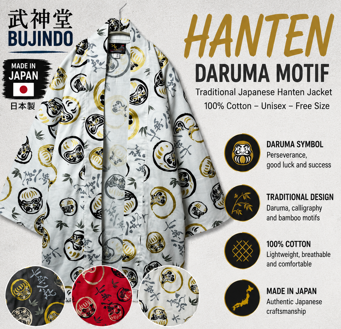 Traditional Japanese Hanten Jacket Daruma Made in Japan