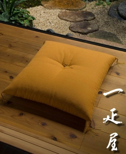 Traditional Japanese Kincha Zabuton Meditation Mat 55×59 cm – Made in Japan