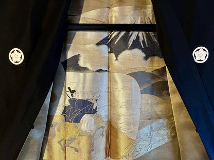Traditional Japanese Men’s Antique Haori - “Yoritomo’s Journey to Mount Fuji”