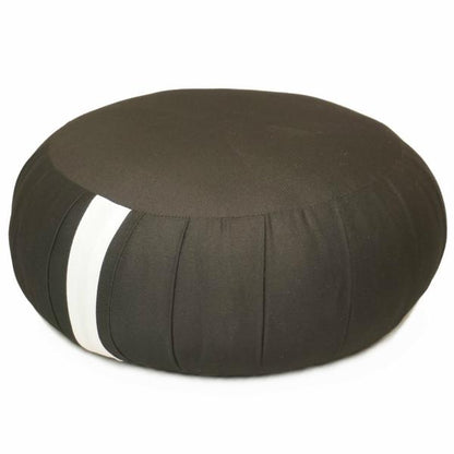 Zafu Meditation Cushion Black – 1 Shaku 1 Sun – 33 × 18 cm – Made in Japan