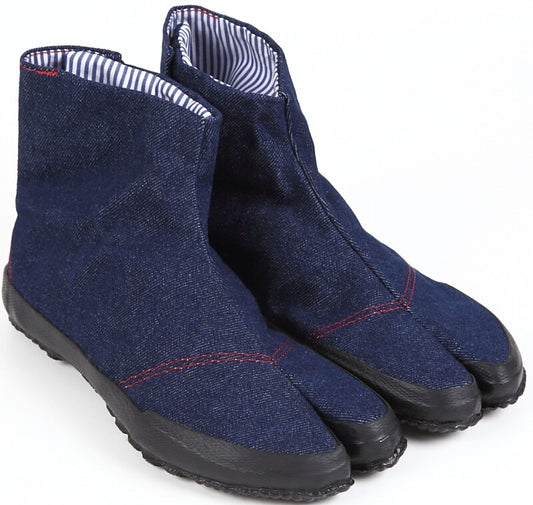 Wamon Navy Jeans Denim Jika-Tabi Shoes – Handmade in Japan
