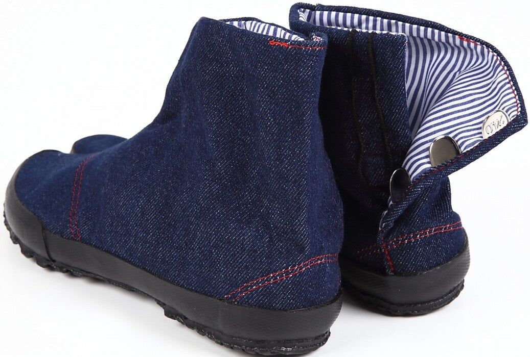 Wamon Navy Jeans Denim Jika-Tabi Shoes – Handmade in Japan