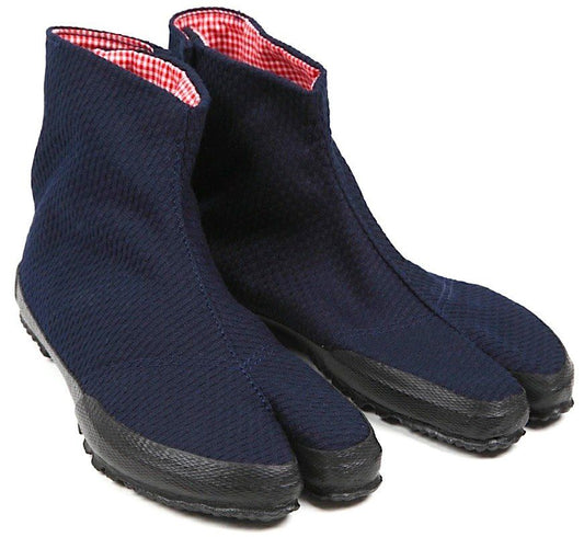 Wamon Navy Sashiko Jika-Tabi Shoes – Handmade in Japan