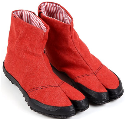 Wamon Red Jeans Denim Jika-Tabi Shoes 23cm (US 6) Handmade in Japan