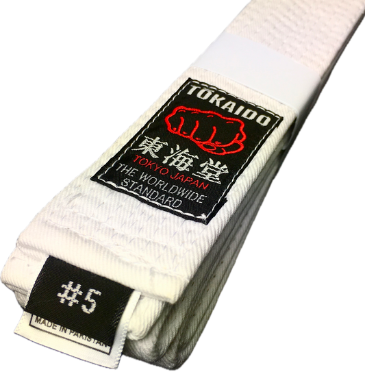 White Karate Belt Tokaido BLW Kobushi Size 5 (280cm)