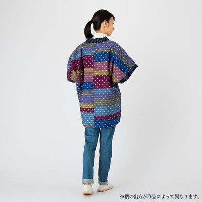 Women’s Winter Hanten Jacket Colorful Random Patchwork  Made in Japan