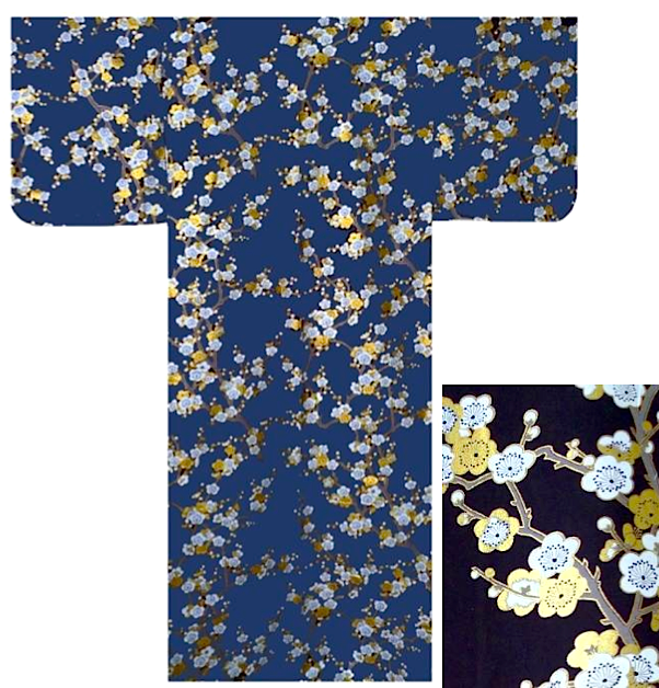 Women’s Yukata Shiro Ume – Made in Kyoto, Japan