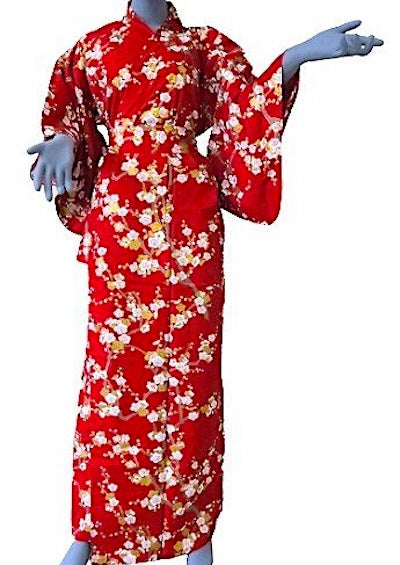 Women’s Yukata Shiro Ume – Made in Kyoto, Japan