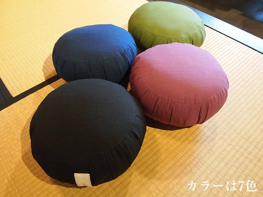 Traditional Japanese Zafu Meditation Cushion – Tsumugi Style – 7 Colors – Made in Japan